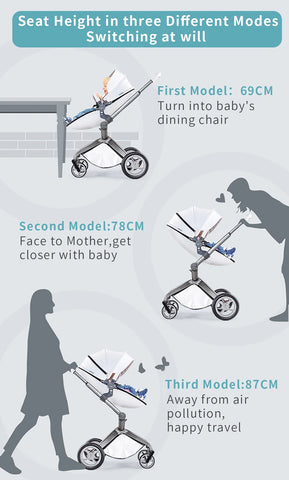 Hot Mom&trade; Luxurious 2 in 1 Baby Stroller with Car Seat (Model F22)