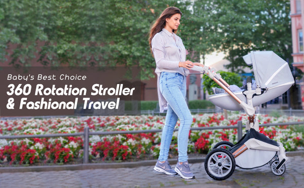 Hot Mom&trade; Luxurious 360&deg; 2 in 1 Baby Stroller